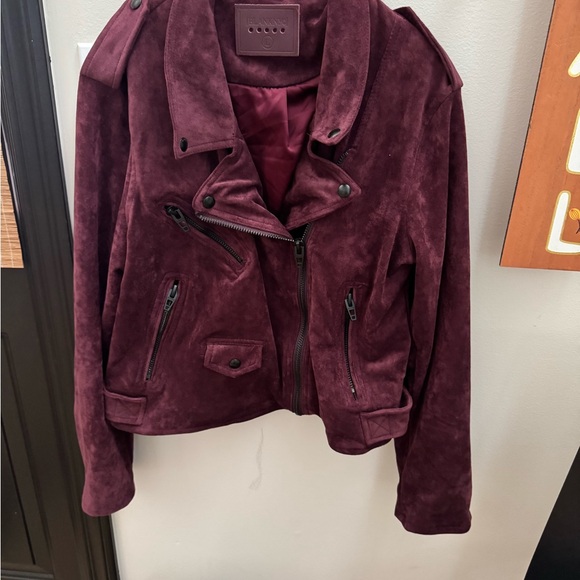Blank NYC Deep Burgundy Suede Jacket - Picture 1 of 4